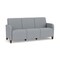 Lesro Siena Lounge Reception 3 Seat Tandem Seating No Center Arms, Walnut, RS Fog Upholstery SN3101 - alternate 1